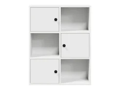 Estantería de madera de ingeniería blanca 60x24x76,5 cm