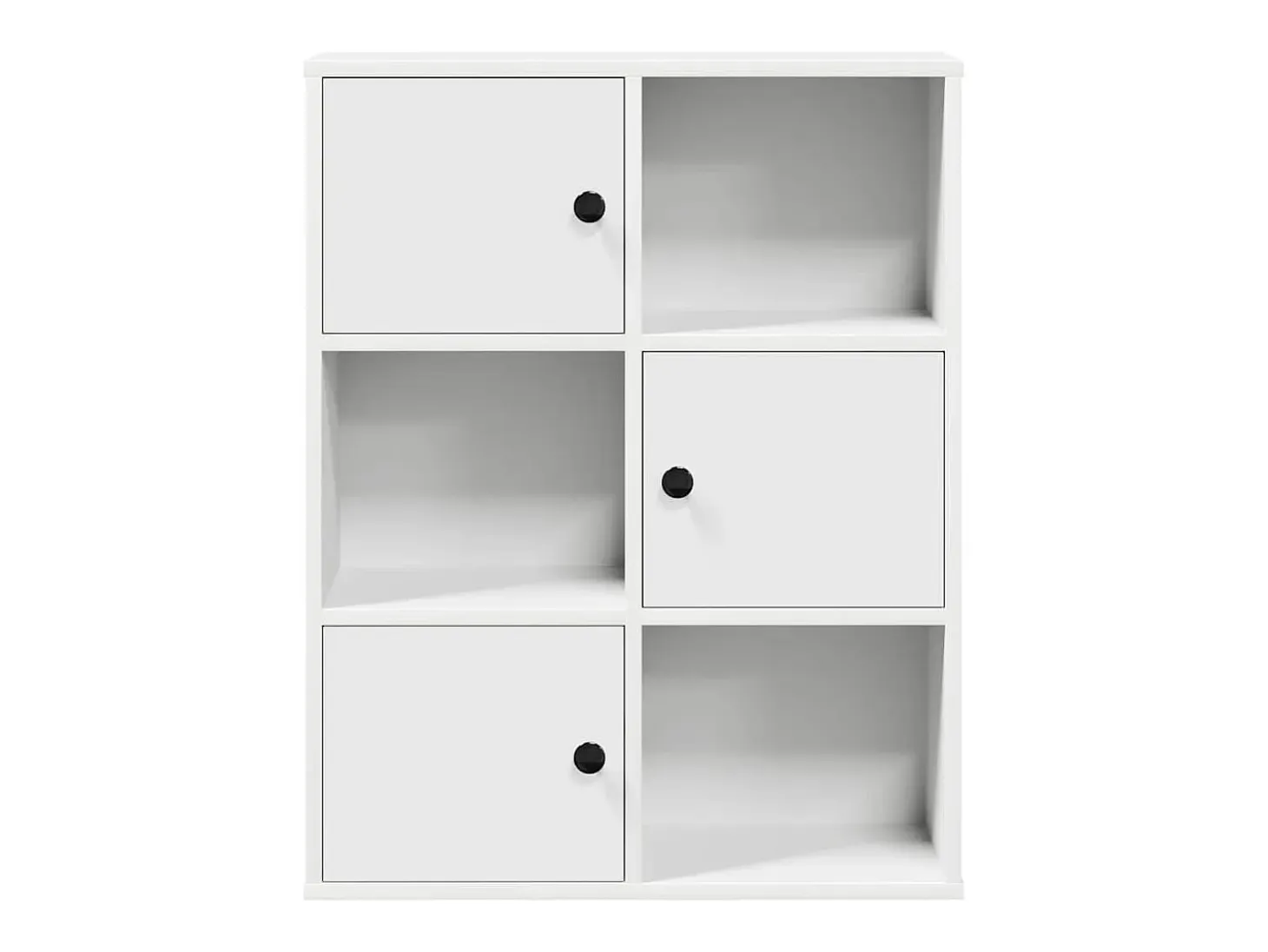 Estantería de madera de ingeniería blanca 60x24x76,5 cm