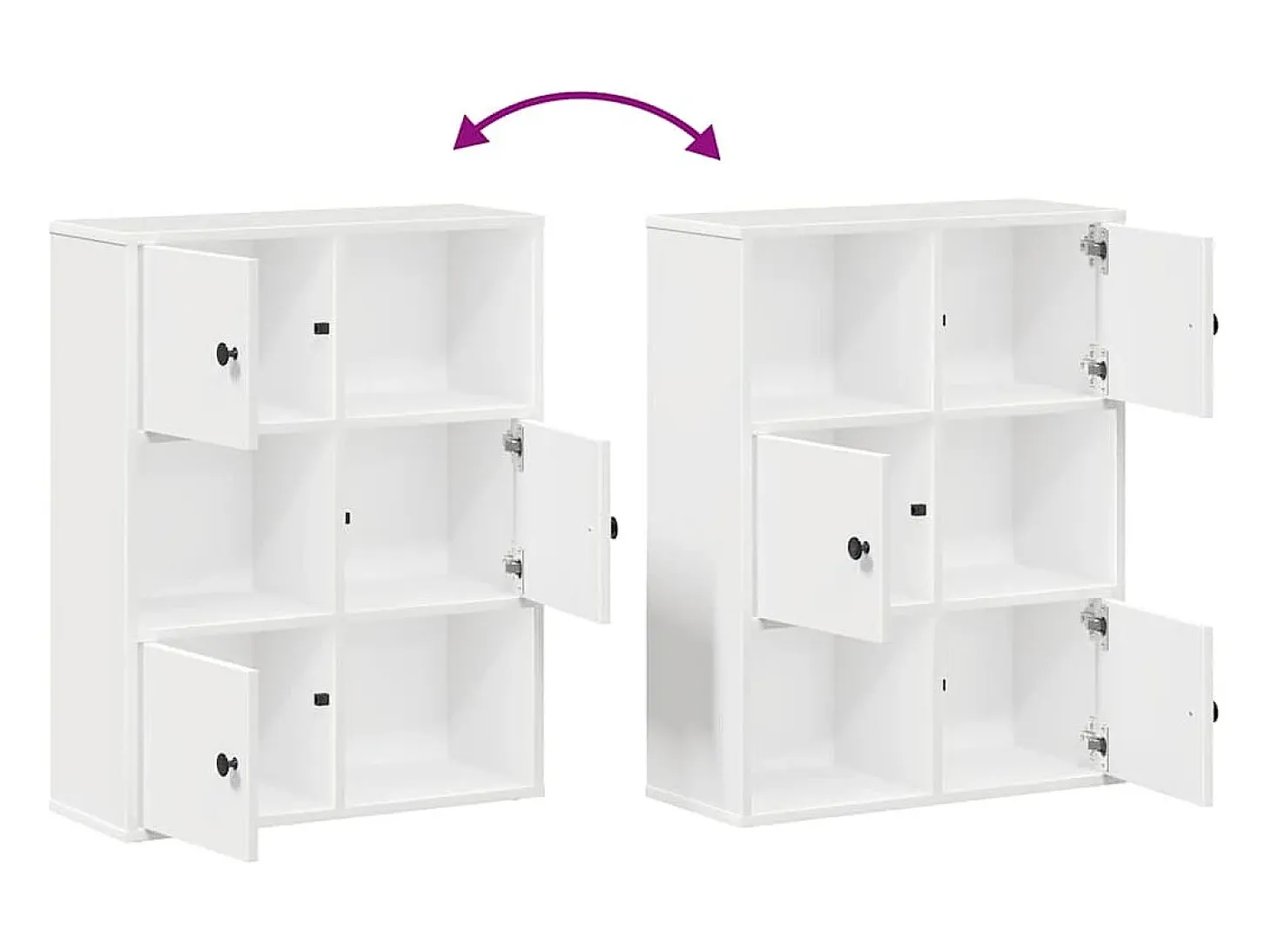 Estantería de madera de ingeniería blanca 60x24x76,5 cm
