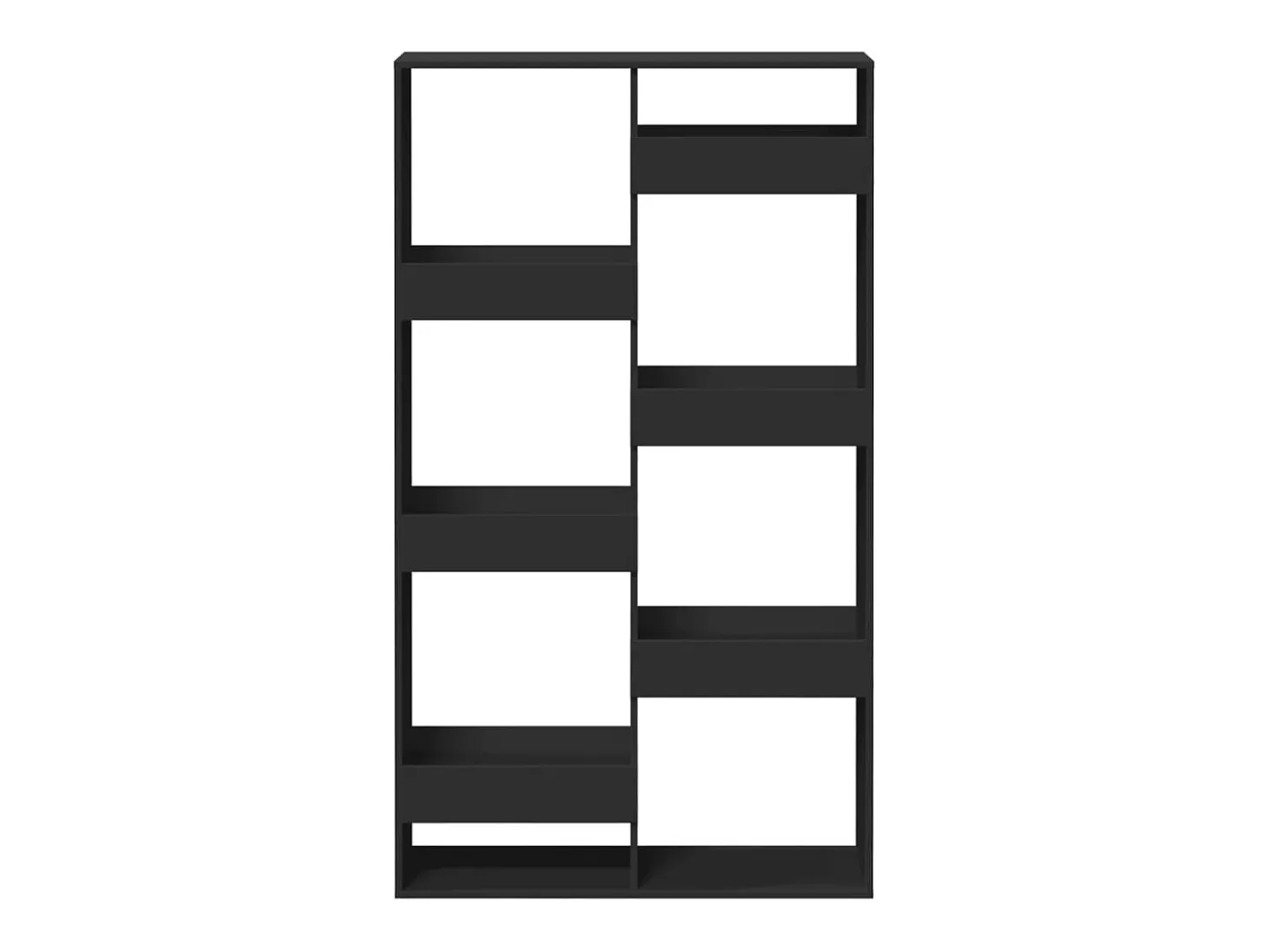Estantería de madera de ingeniería negra 100x33x175 cm