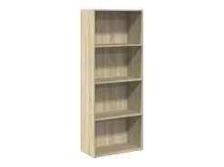 Estantería de madera de ingeniería roble Sonoma 60x30x152 cm