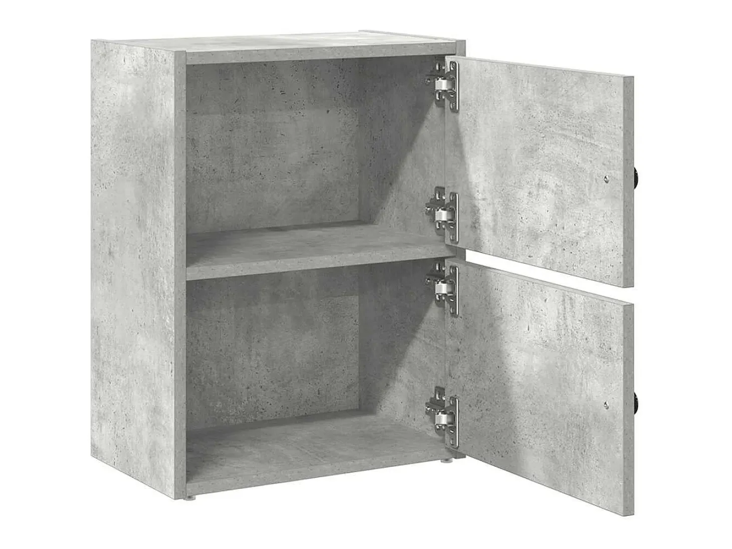 Estantería de madera de ingeniería gris hormigón 40x24x52 cm