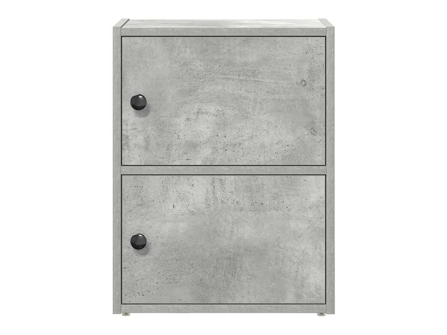 Estantería de madera de ingeniería gris hormigón 40x24x52 cm