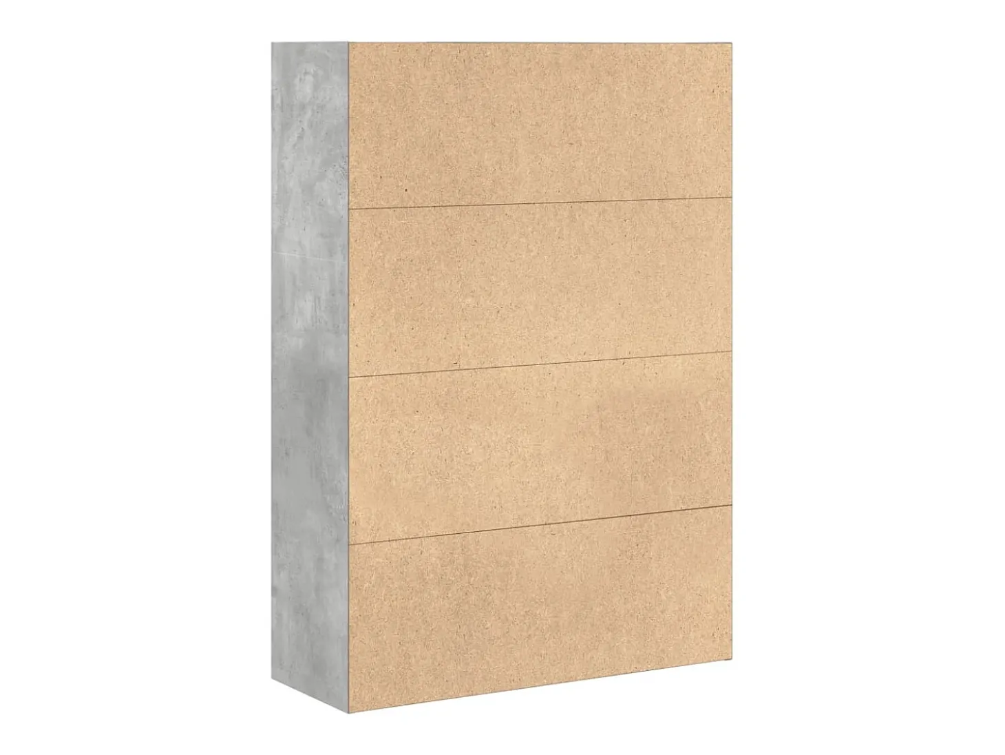 Estantería de madera de ingeniería gris hormigón 80x30x114 cm