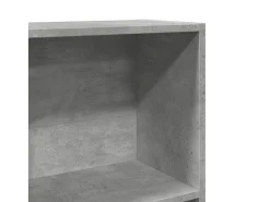 Estantería de madera de ingeniería gris hormigón 80x30x114 cm