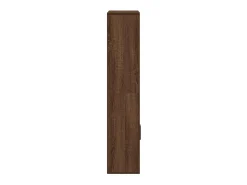 Estantería de madera de ingeniería marrón roble 60x24x120 cm