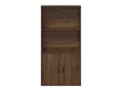 Estantería de madera de ingeniería marrón roble 60x24x120 cm