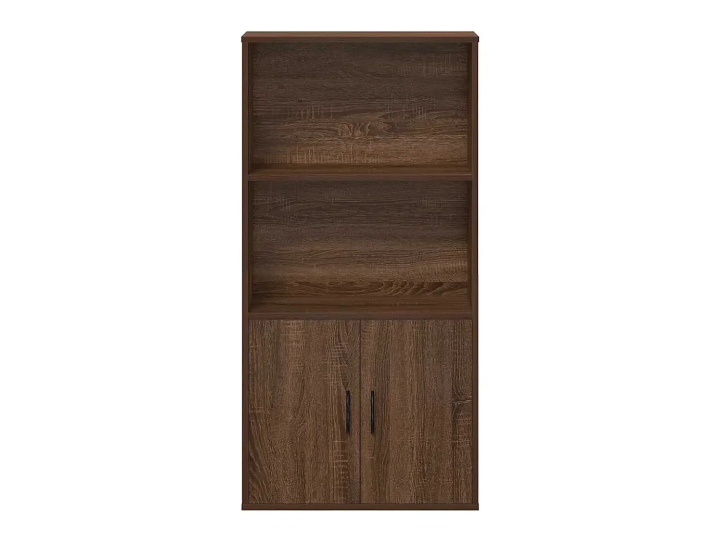 Estantería de madera de ingeniería marrón roble 60x24x120 cm