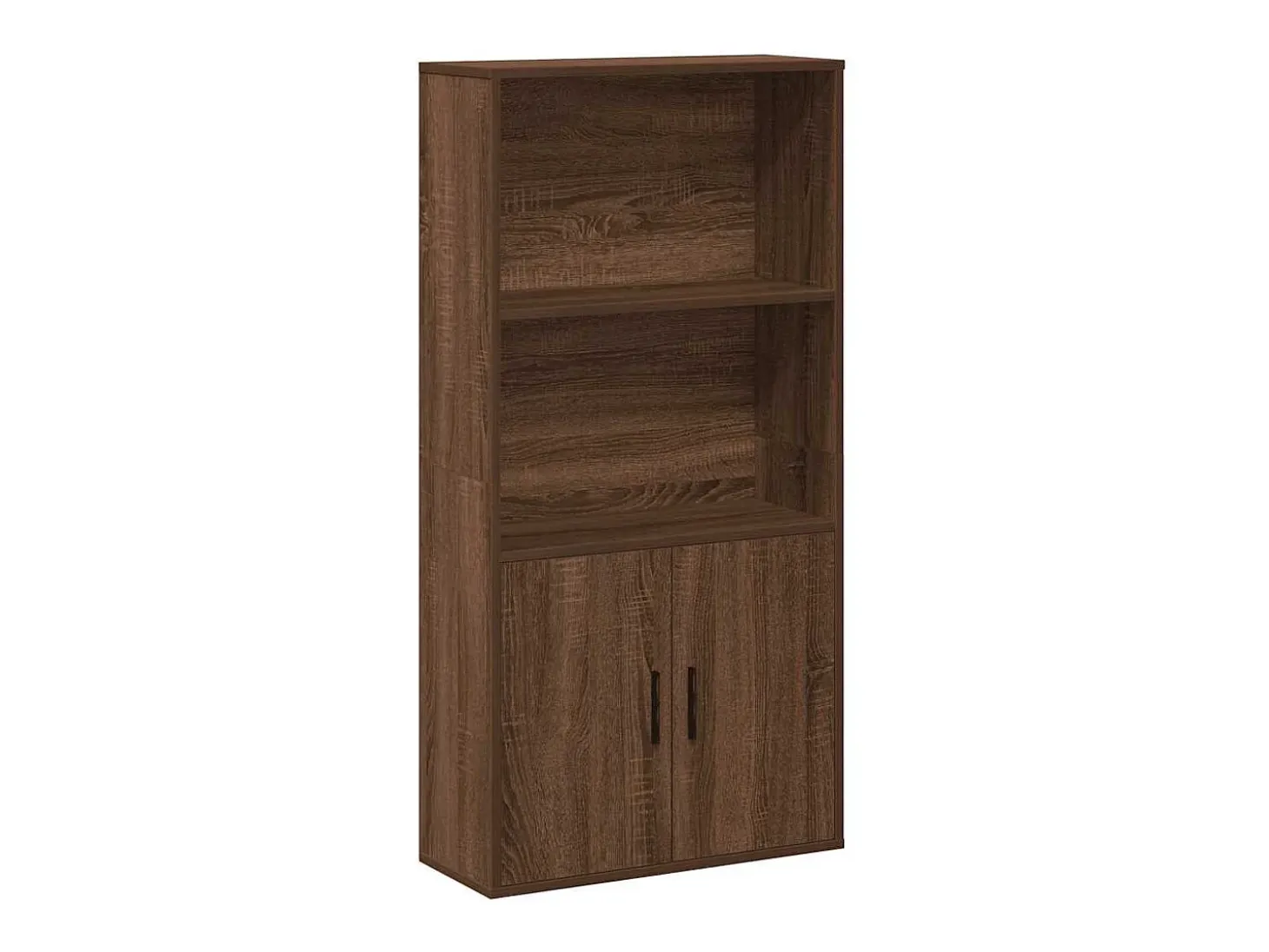 Estantería de madera de ingeniería marrón roble 60x24x120 cm