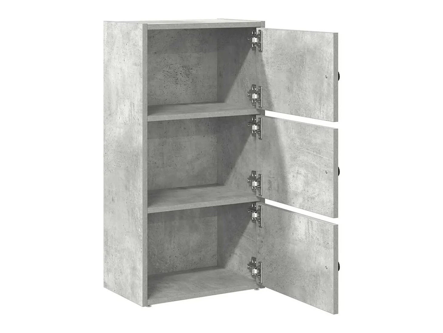 Estantería de madera de ingeniería gris hormigón 40x24x77 cm