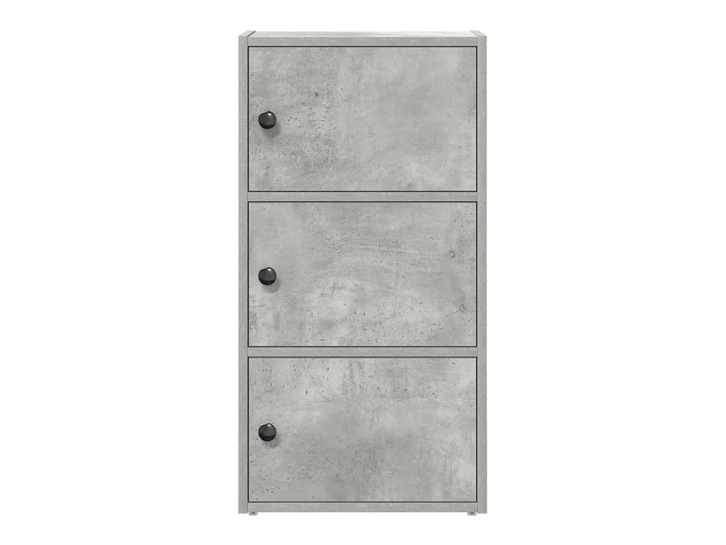 Estantería de madera de ingeniería gris hormigón 40x24x77 cm
