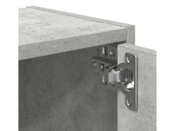 Estantería de madera de ingeniería gris hormigón 40x24x77 cm