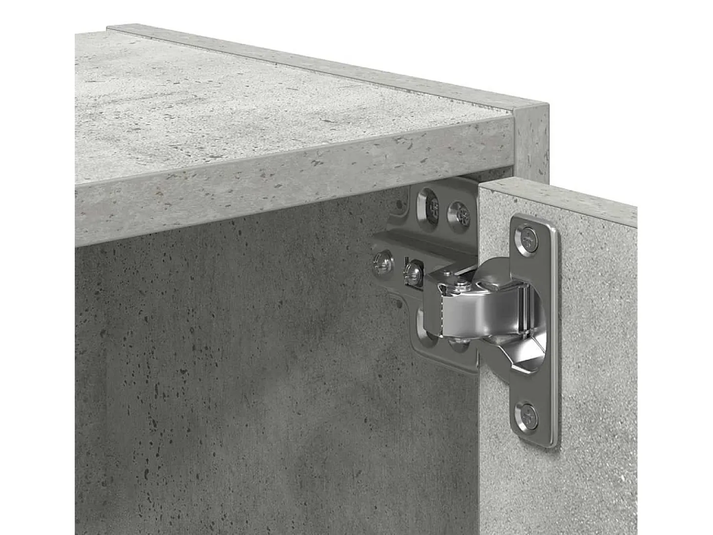 Estantería de madera de ingeniería gris hormigón 40x24x77 cm