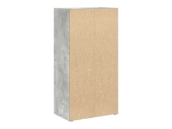 Estantería de madera de ingeniería gris hormigón 40x24x77 cm