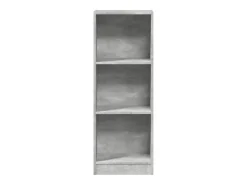Estantería de madera de ingeniería gris hormigón 40x24x109 cm