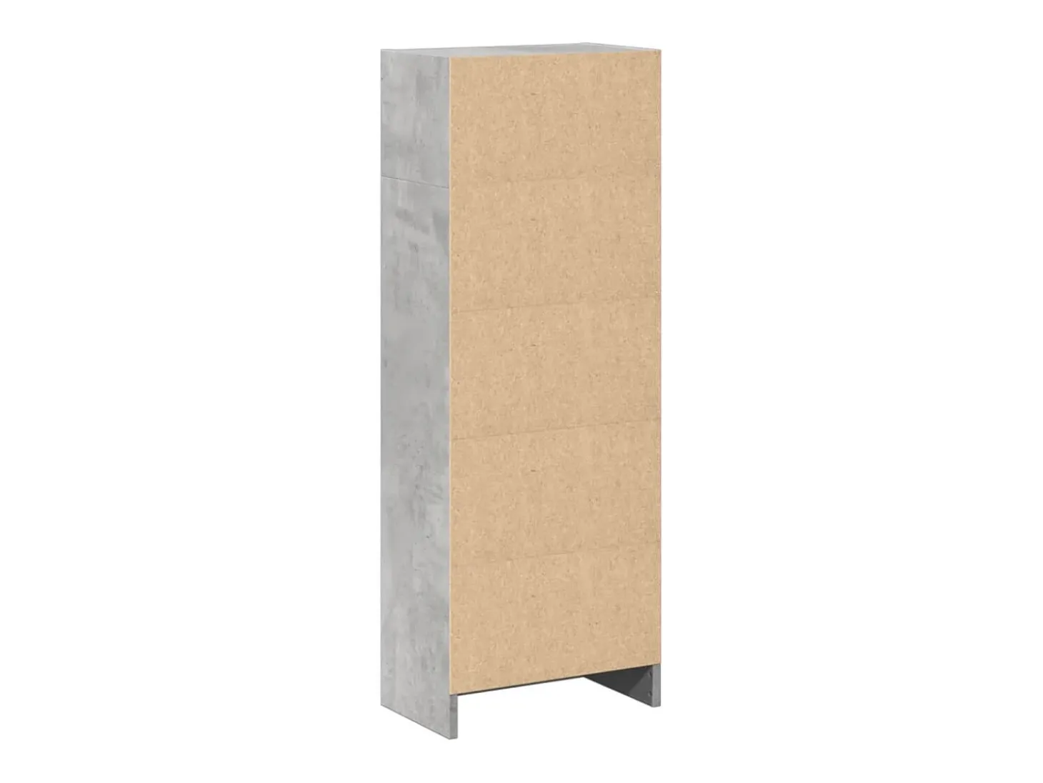 Estantería de madera de ingeniería gris hormigón 40x24x109 cm