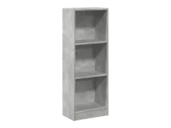 Estantería de madera de ingeniería gris hormigón 40x24x109 cm