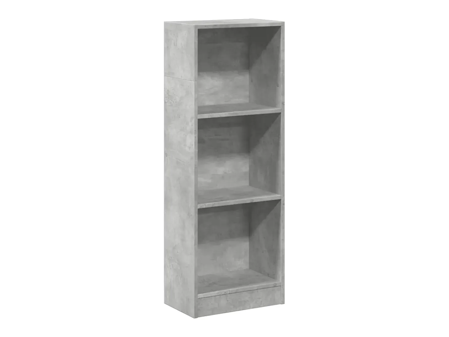 Estantería de madera de ingeniería gris hormigón 40x24x109 cm