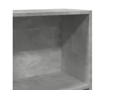 Estantería de madera de ingeniería gris hormigón 40x24x109 cm