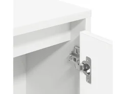Estantería de madera de ingeniería blanca 89x24x101,5 cm