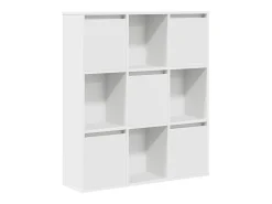 Estantería de madera de ingeniería blanca 89x24x101,5 cm