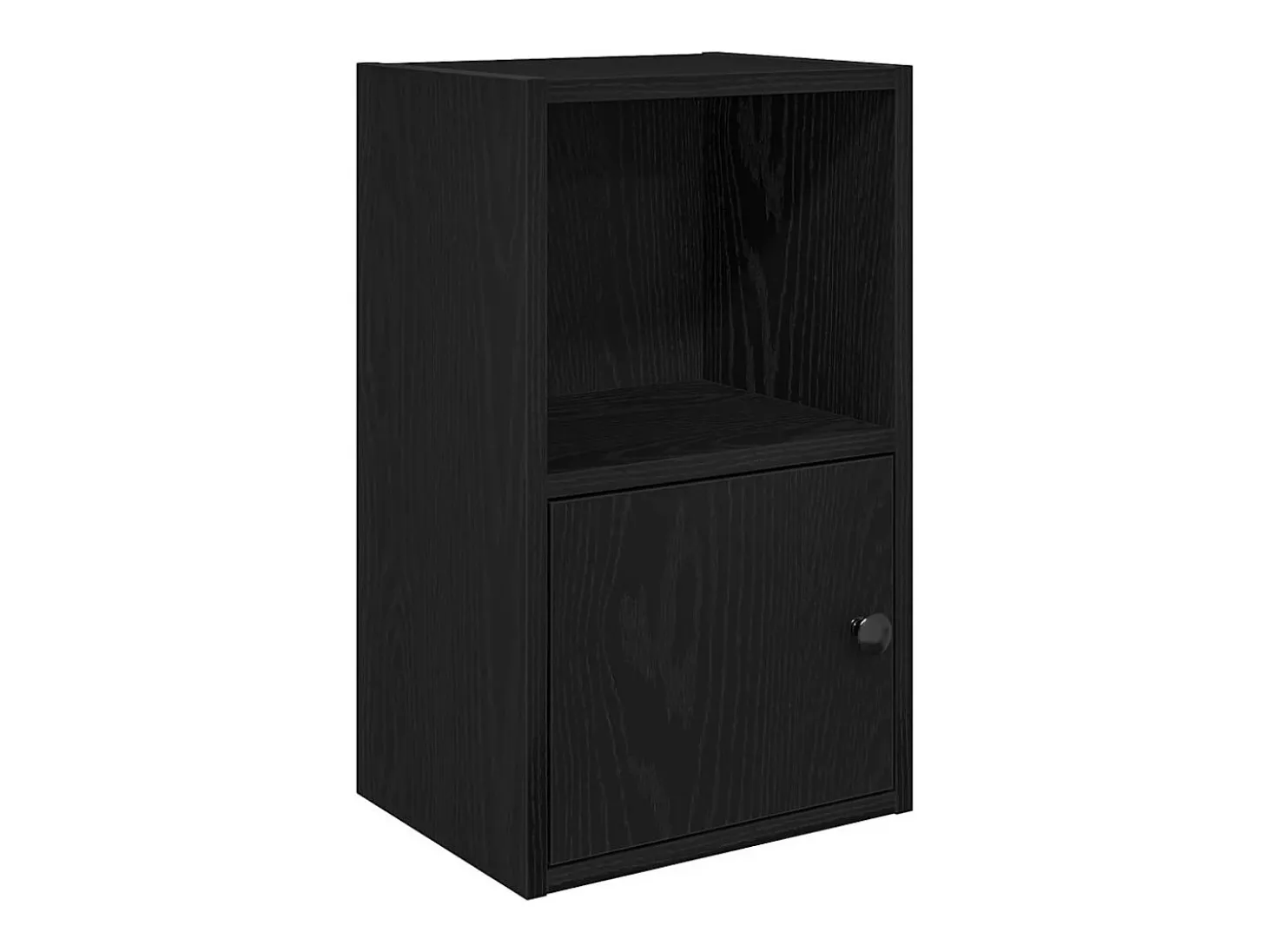 Estantería de madera de ingeniería roble negro 31x24x52 cm