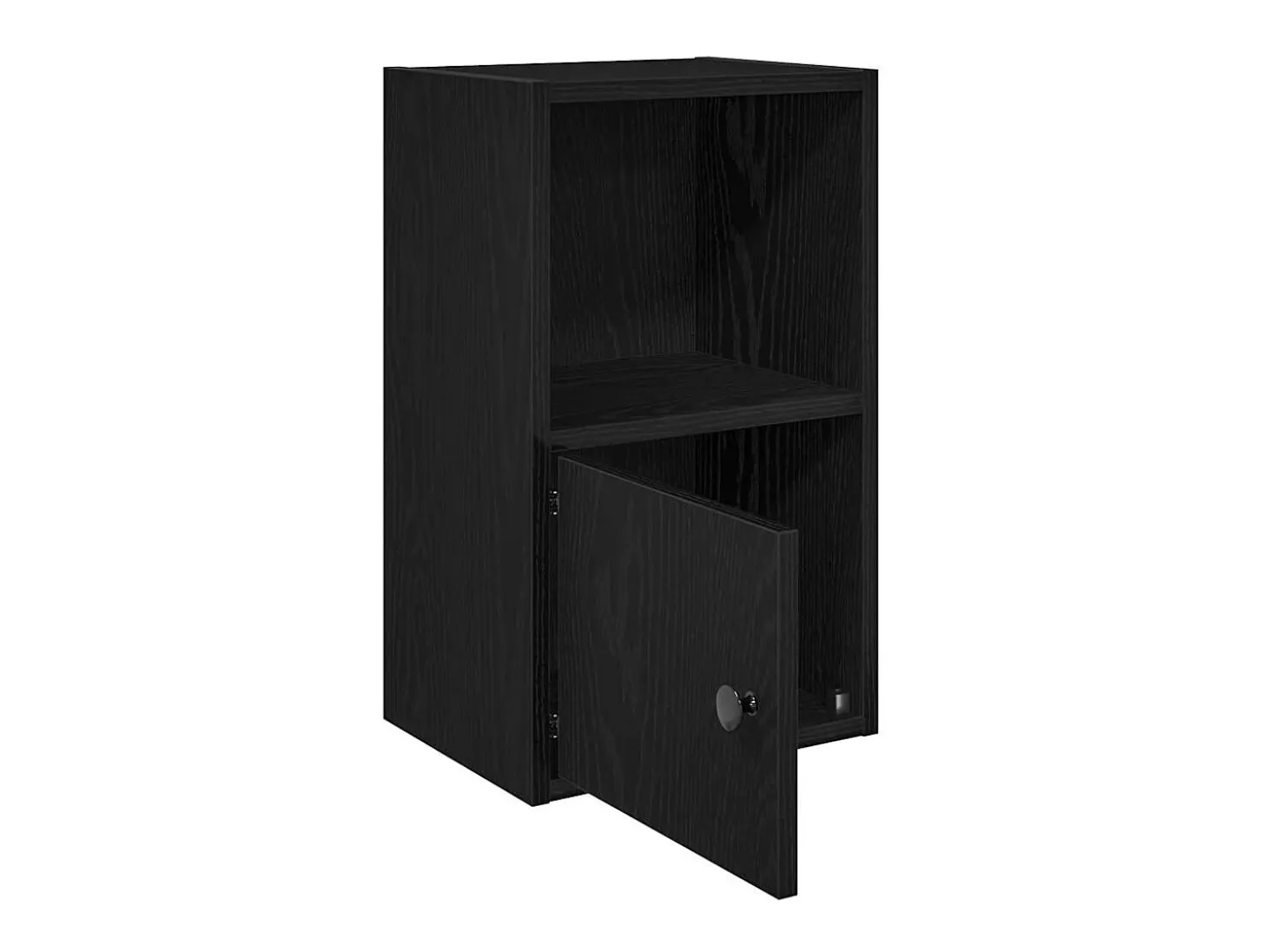 Estantería de madera de ingeniería roble negro 31x24x52 cm