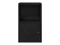 Estantería de madera de ingeniería roble negro 31x24x52 cm