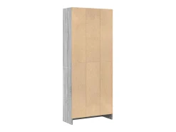 Estantería de madera de ingeniería gris Sonoma 60x24x143 cm