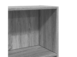 Estantería de madera de ingeniería gris Sonoma 60x24x143 cm