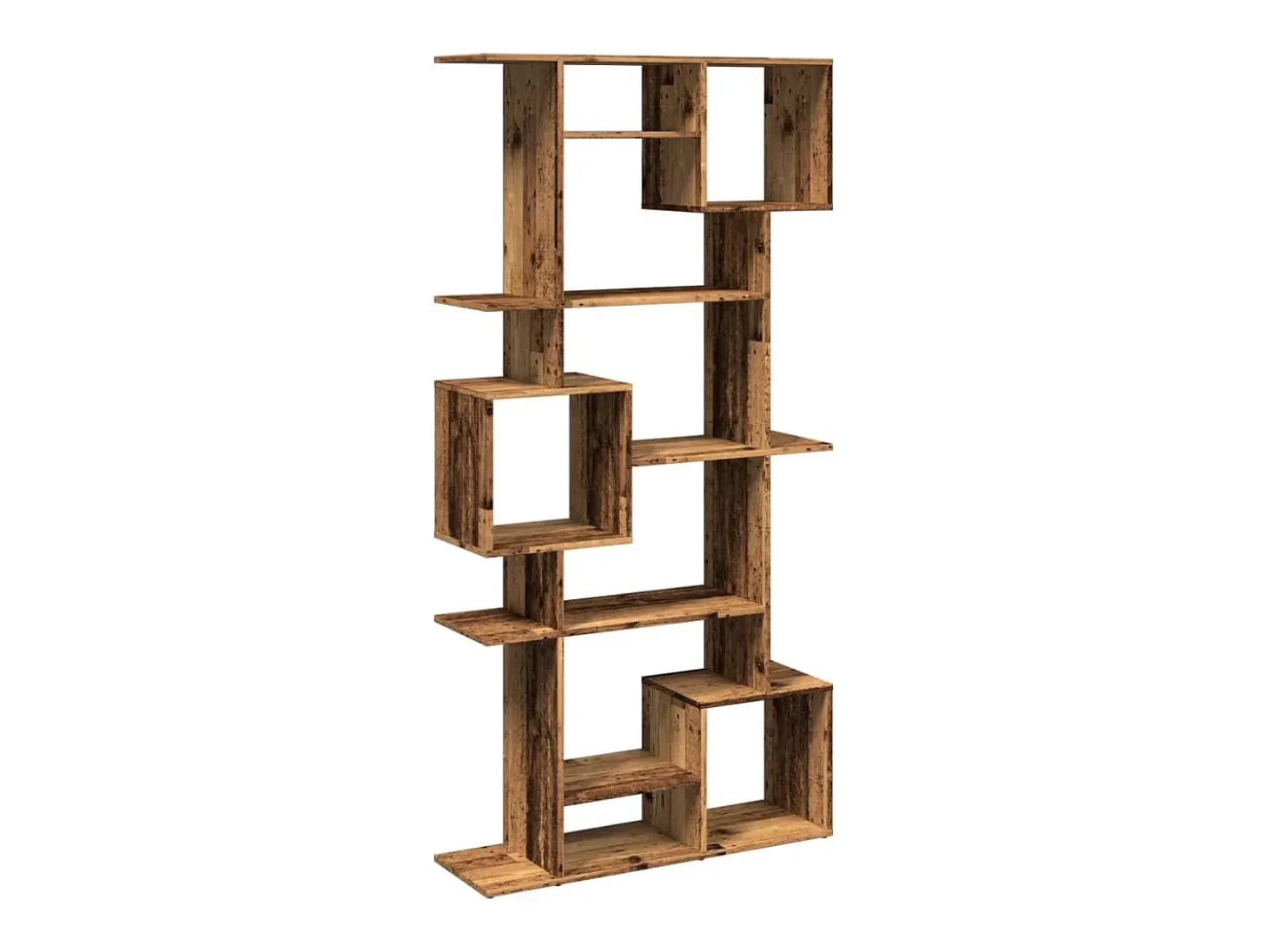 Estantería de madera de ingeniería envejecida 92x29x188 cm