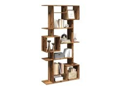 Estantería de madera de ingeniería envejecida 92x29x188 cm