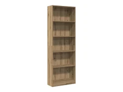Estantería de madera de ingeniería roble artesanal 60x24x176 cm