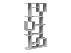 Estantería de madera de ingeniería gris Sonoma 92x29x188 cm