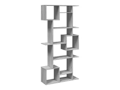 Estantería de madera de ingeniería gris Sonoma 92x29x188 cm