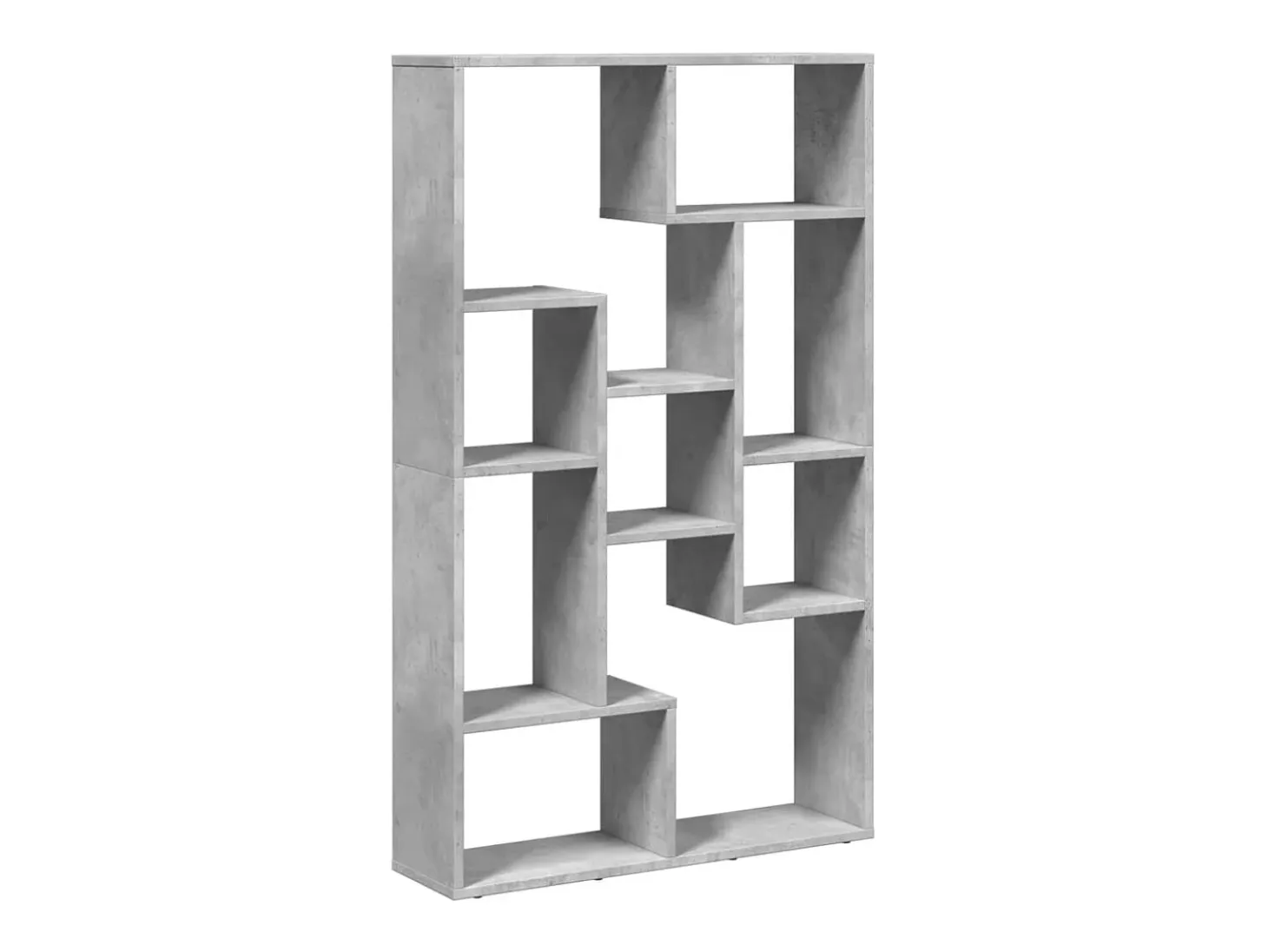 Estantería de madera de ingeniería gris hormigón 72x20x120 cm