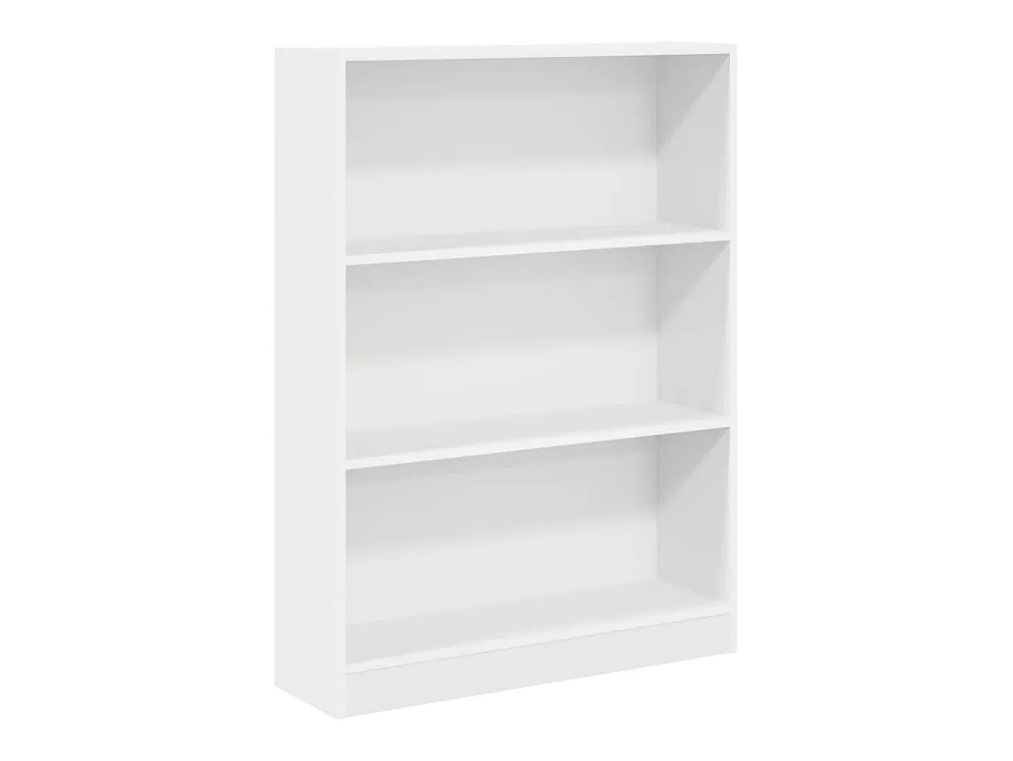 Estantería de madera de ingeniería blanca 80x24x109 cm