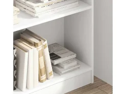 Estantería de madera de ingeniería blanca 80x24x109 cm
