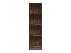 Estantería de madera de ingeniería marrón roble 40x24x143 cm