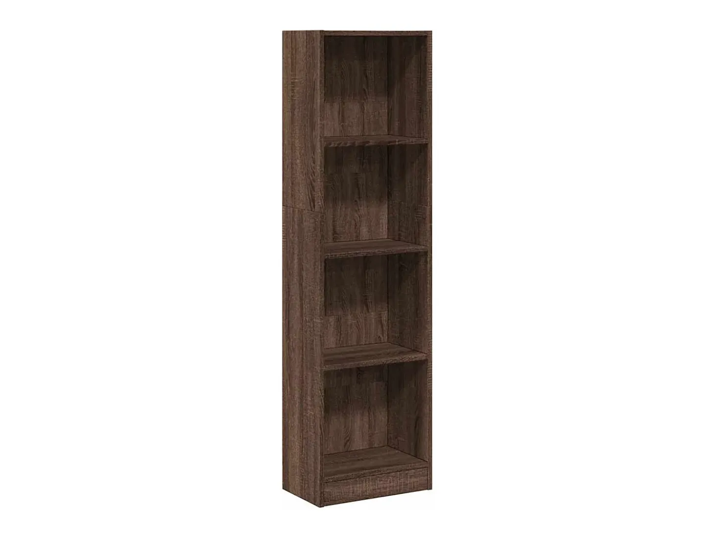 Estantería de madera de ingeniería marrón roble 40x24x143 cm