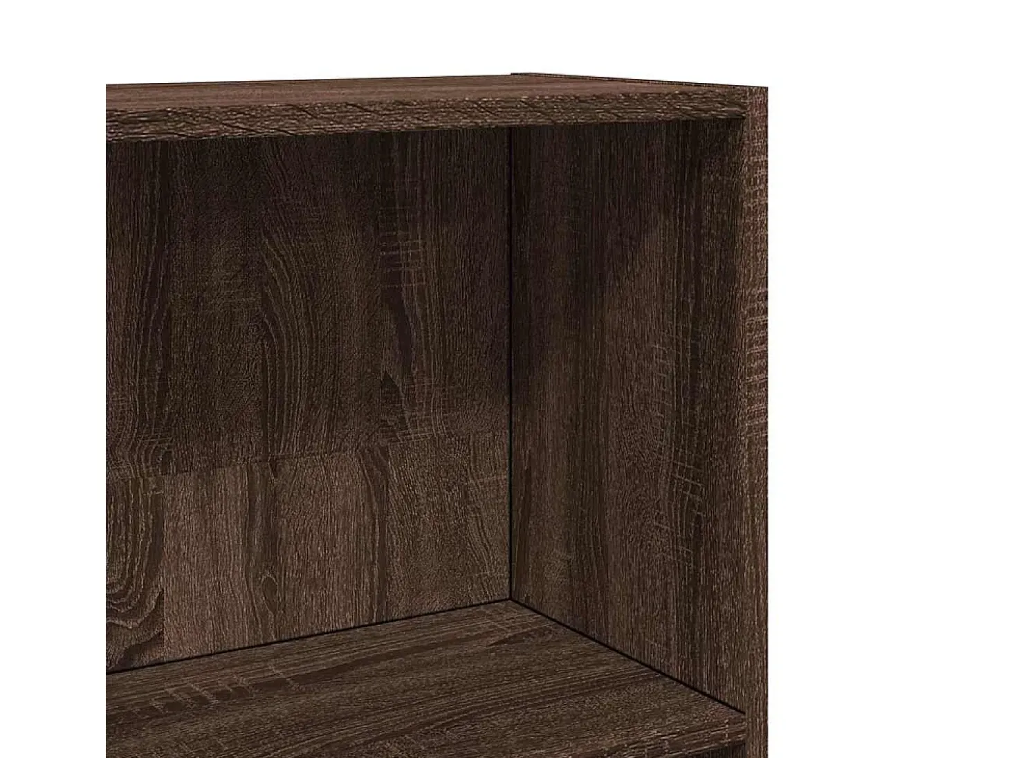 Estantería de madera de ingeniería marrón roble 40x24x143 cm