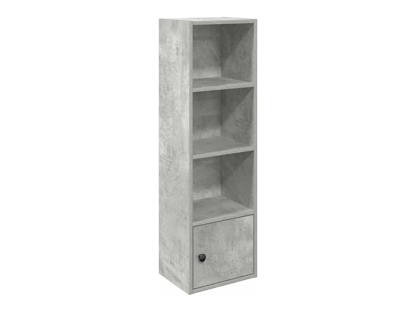 Estantería de madera de ingeniería gris hormigón 31x24x102 cm