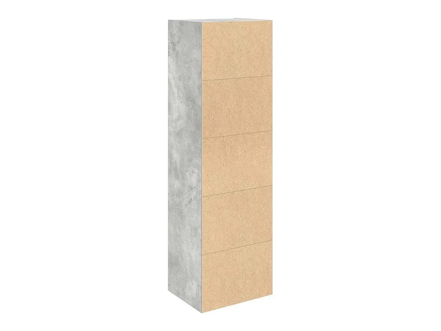 Estantería de madera de ingeniería gris hormigón 31x24x102 cm