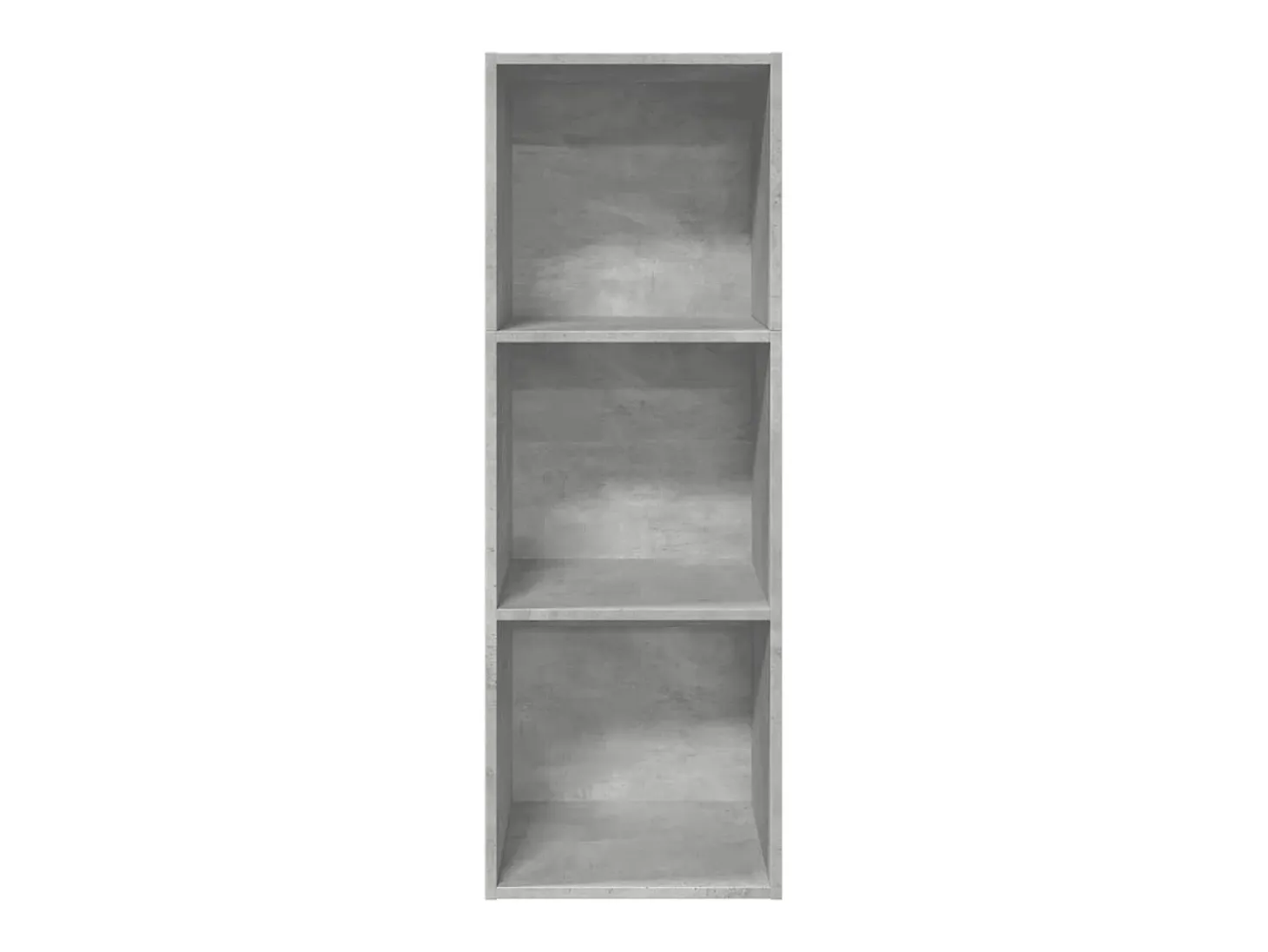 Estantería de madera de ingeniería gris hormigón 40x30x114 cm