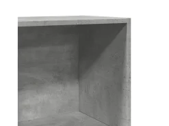 Estantería de madera de ingeniería gris hormigón 40x30x114 cm