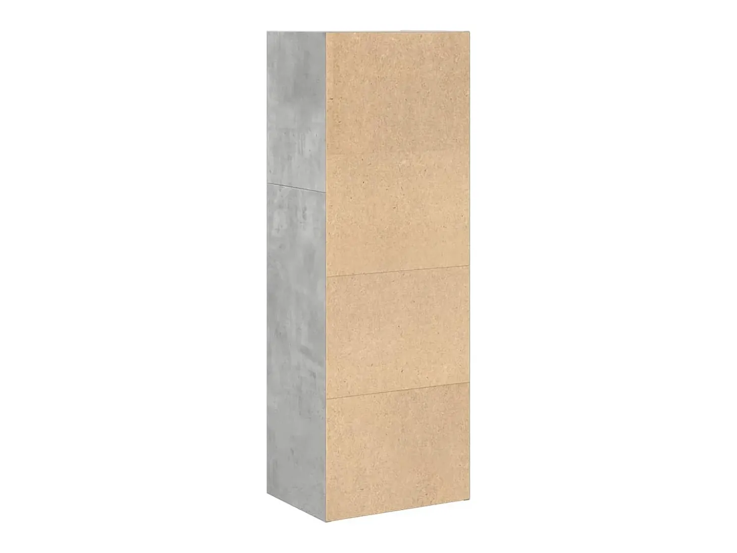 Estantería de madera de ingeniería gris hormigón 40x30x114 cm