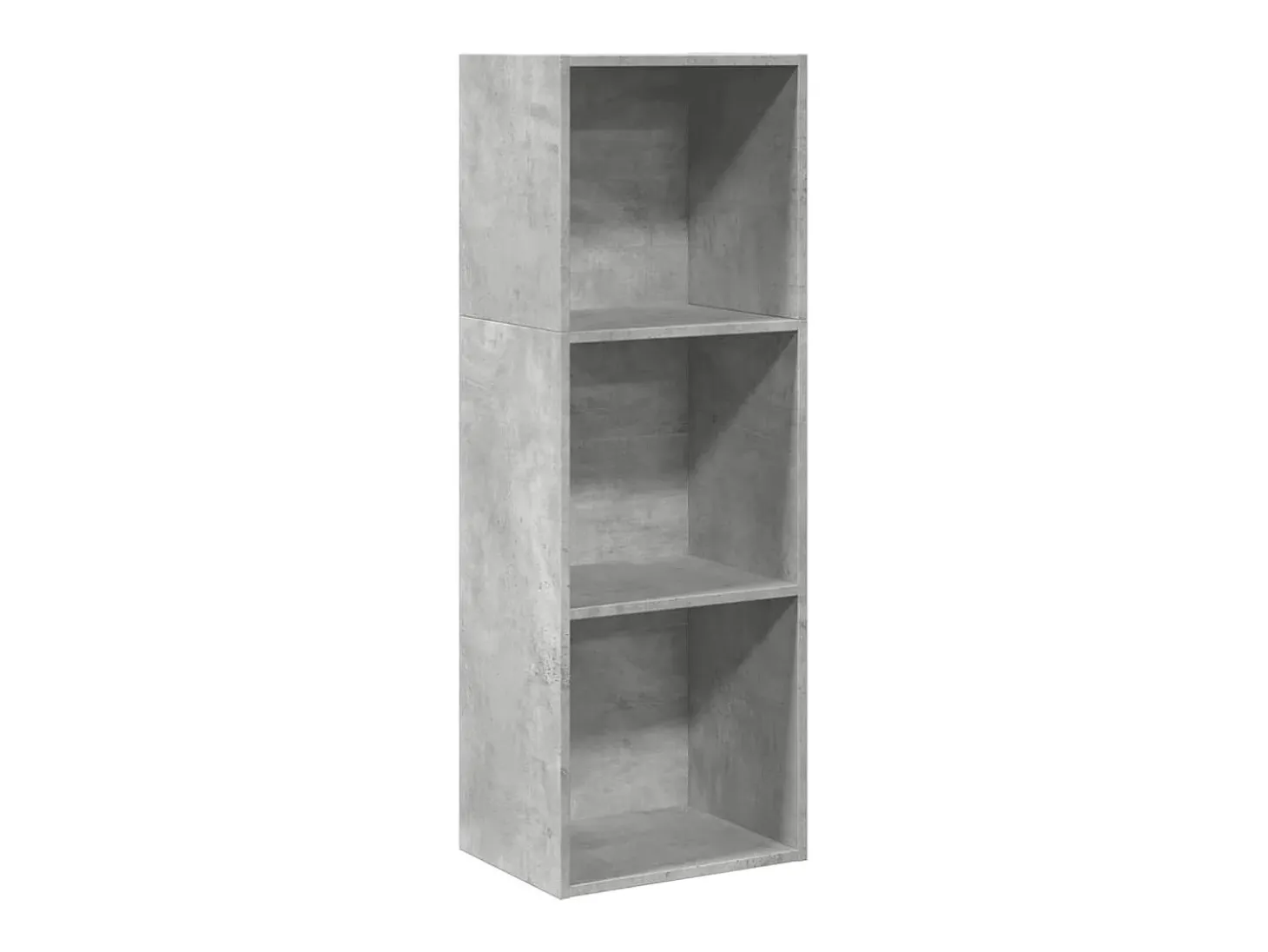 Estantería de madera de ingeniería gris hormigón 40x30x114 cm
