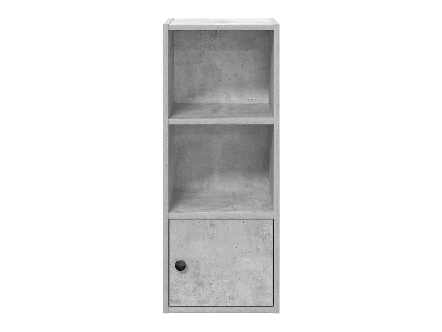 Estantería de madera de ingeniería gris hormigón 31x24x77 cm