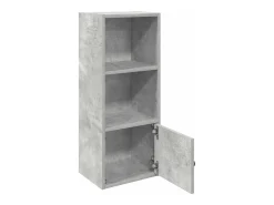 Estantería de madera de ingeniería gris hormigón 31x24x77 cm