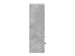 Estantería de madera de ingeniería gris hormigón 31x24x77 cm